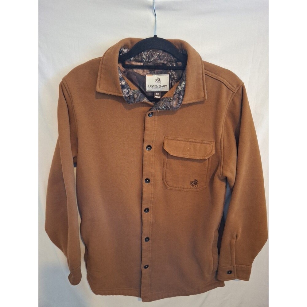 LEGENDARY WHITETAILS Camo Brown Jacket Snap Pockets Size S-M